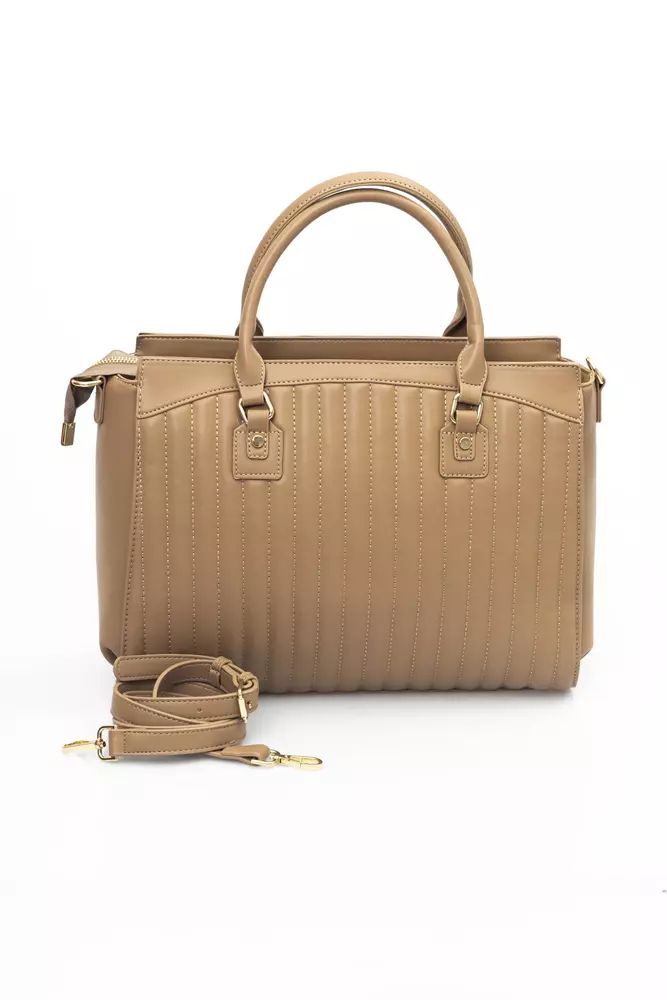 Baldinini Trend Beige Golden Detail Shoulder Bag