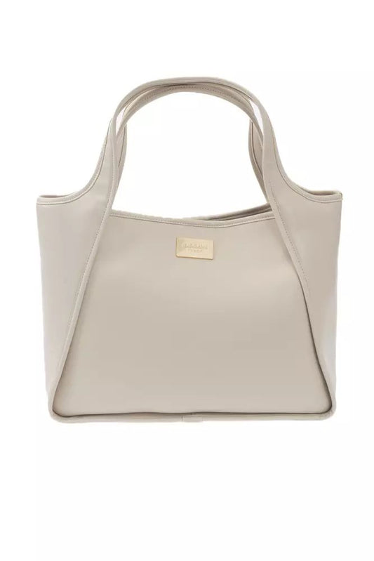 Baldinini Trend Chic Beige Magnetic Closure Handbag