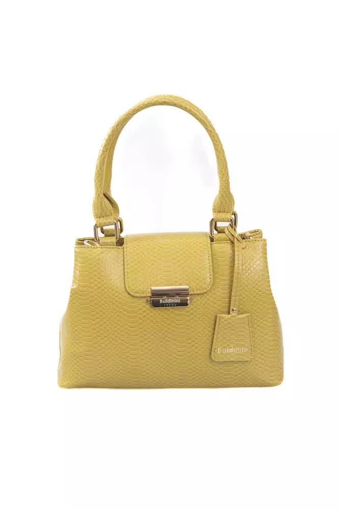 Baldinini Trend Elegant Yellow Double-Compartment Shoulder Bag