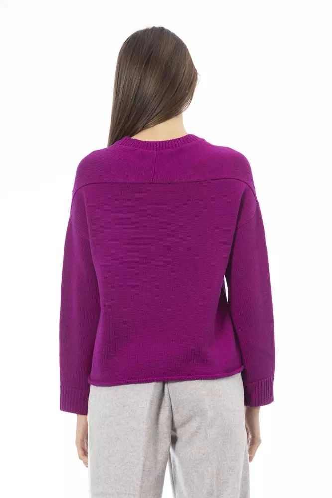 Alpha Studio Plush Merino Wool Crew Neck Sweater