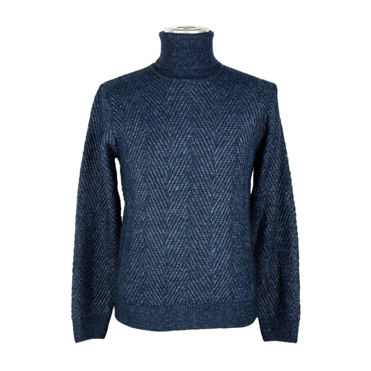 Yes Zee Chic Men's Turtleneck Sweater in Blue