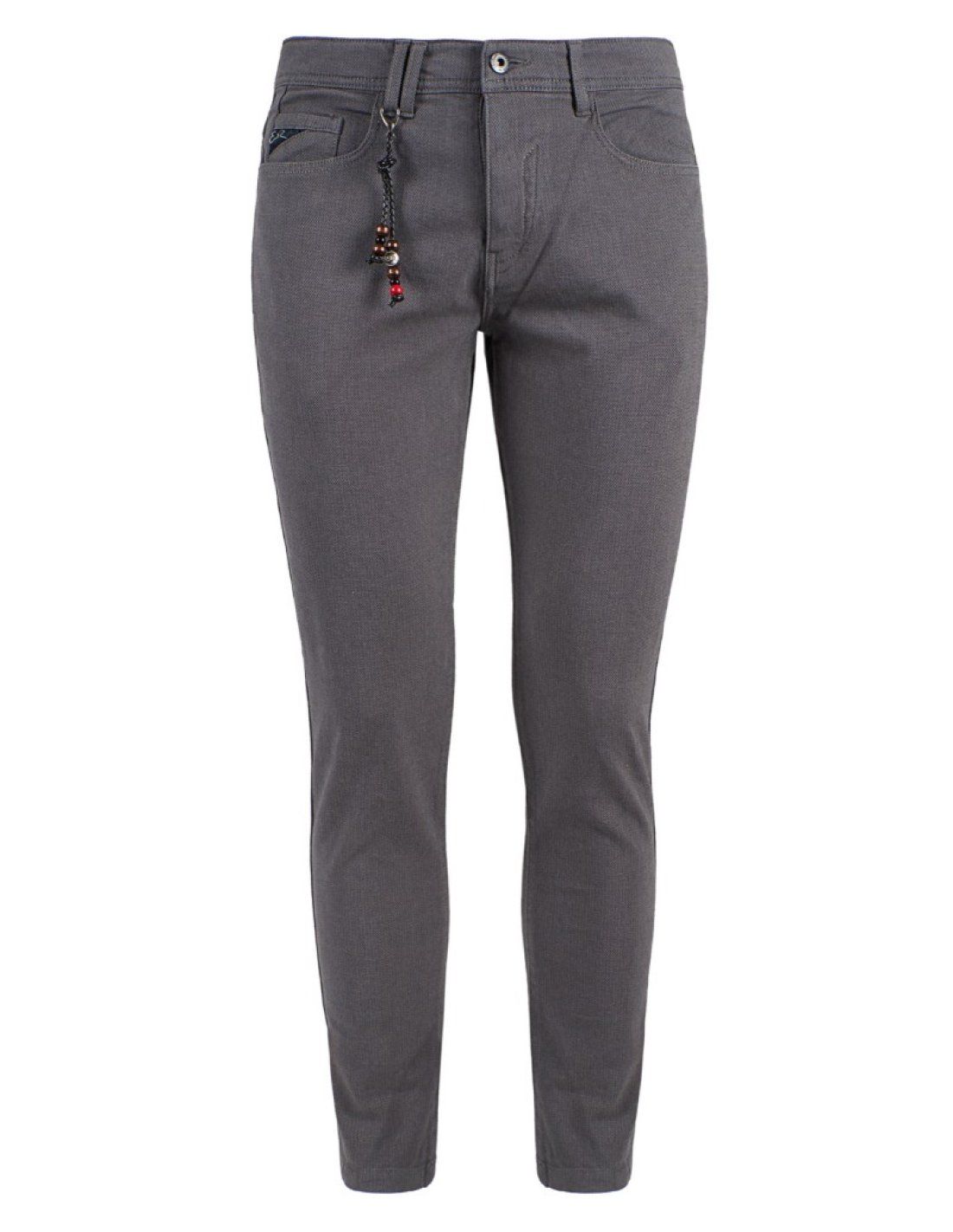 Yes Zee Elegant Gray Cotton Trousers