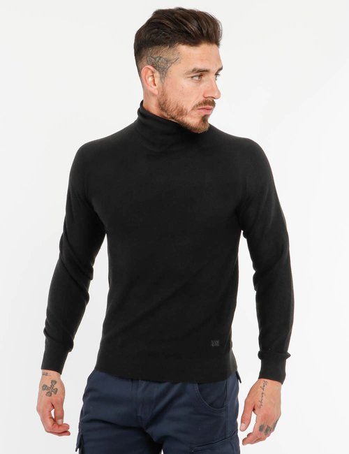 Yes Zee Chic High-Collar Black Sweater