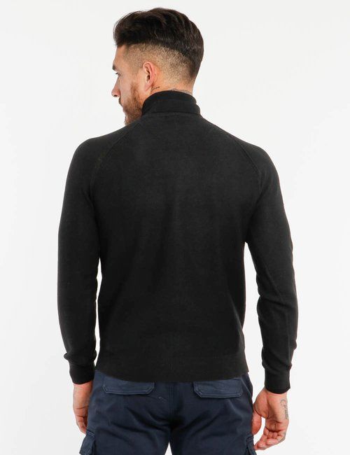 Yes Zee Chic High-Collar Black Sweater