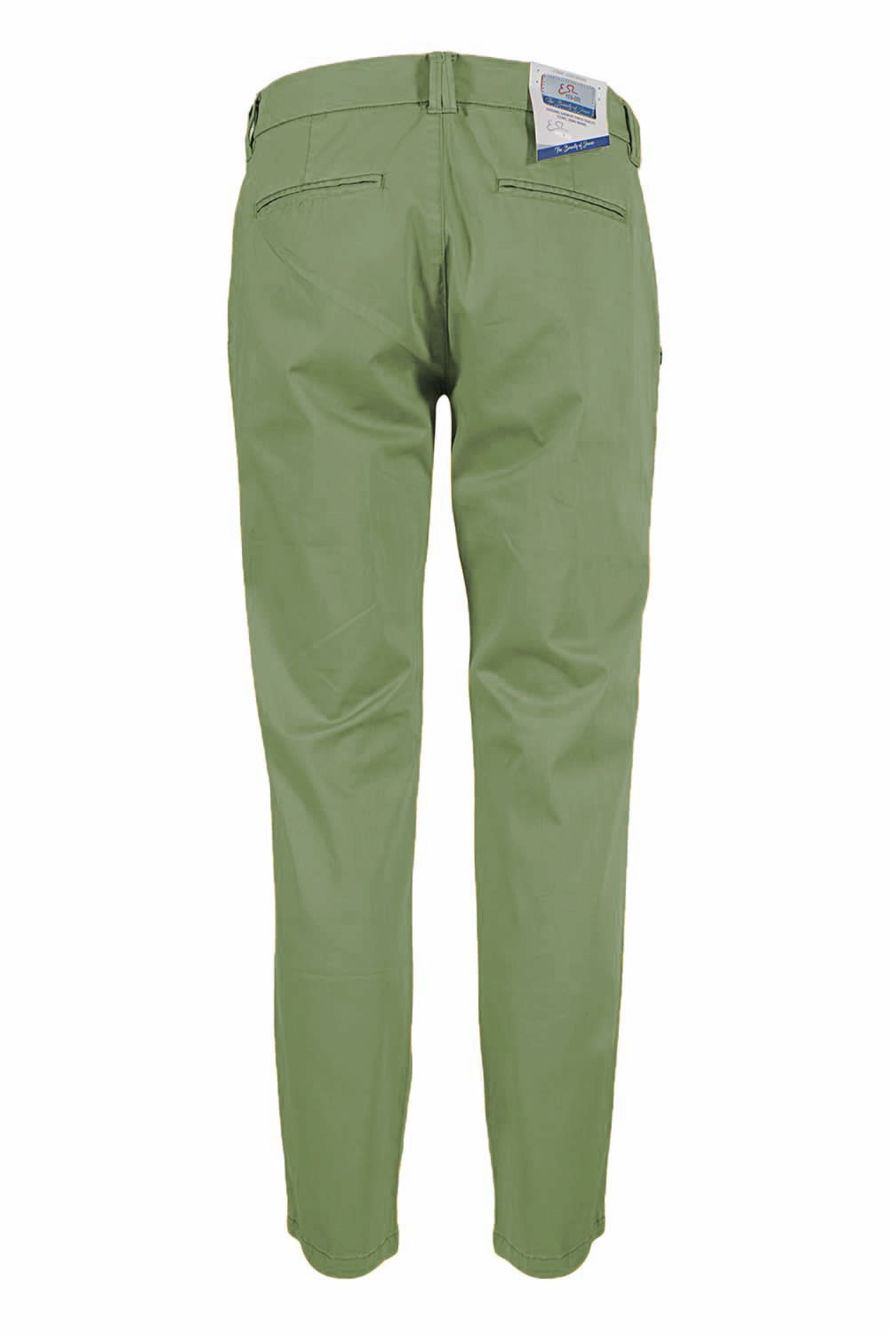 Yes Zee Chic Cotton Blend Chinos in Green