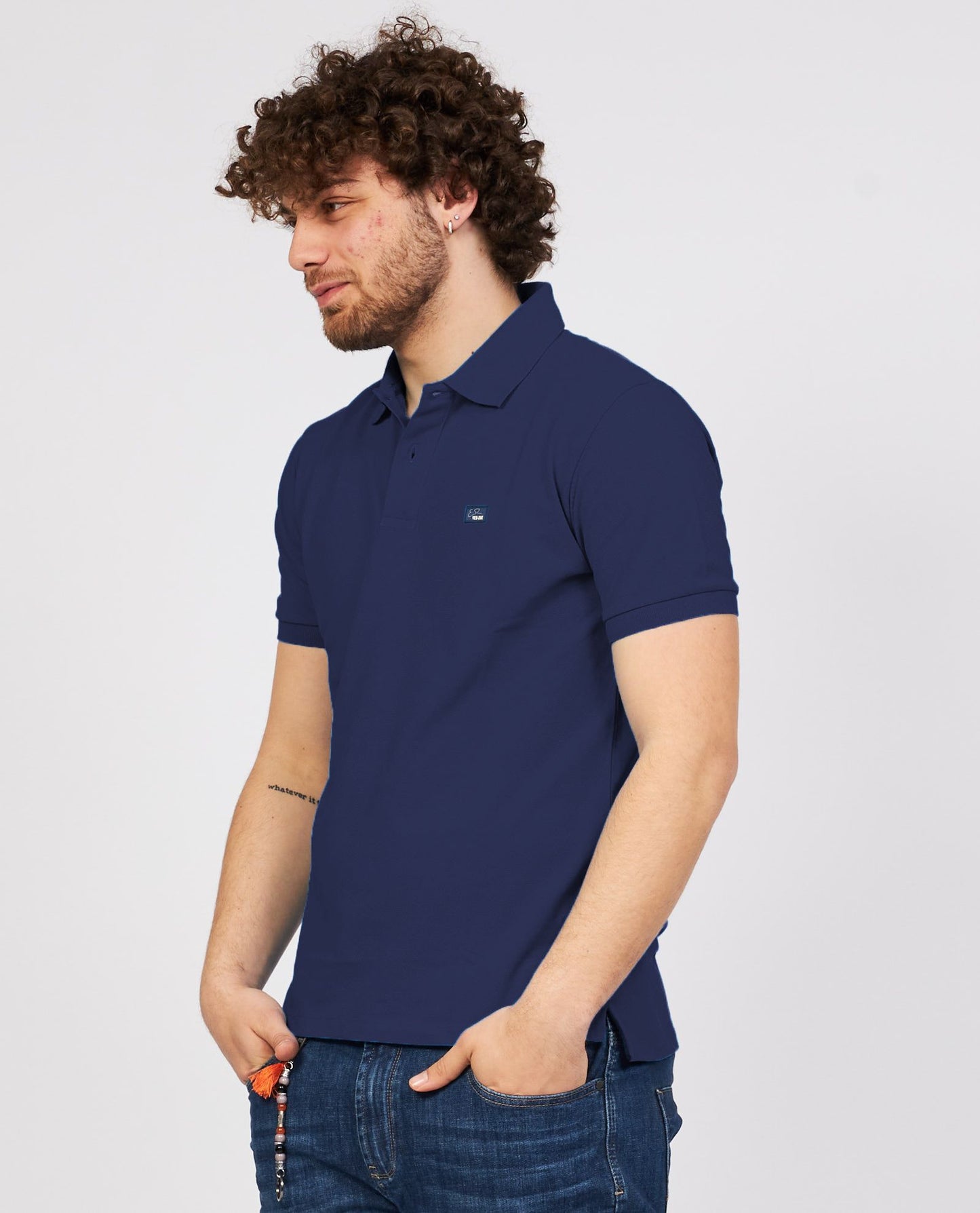 Yes Zee Classic Cotton Polo Shirt with Logo Detail