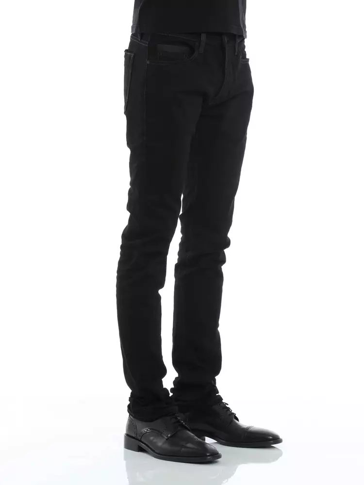 Marcelo Burlon Sleek Black Skinny Jeans with Signature Detailing