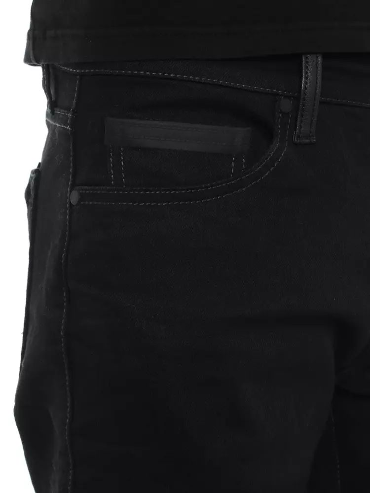 Marcelo Burlon Sleek Black Skinny Jeans with Signature Detailing