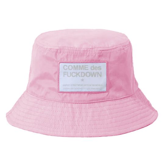 Comme Des Fuckdown Chic Pink Fisherman Hat with Signature Patch