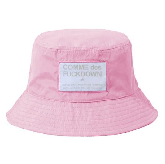 Comme Des Fuckdown Chic Pink Fisherman Hat with Signature Patch