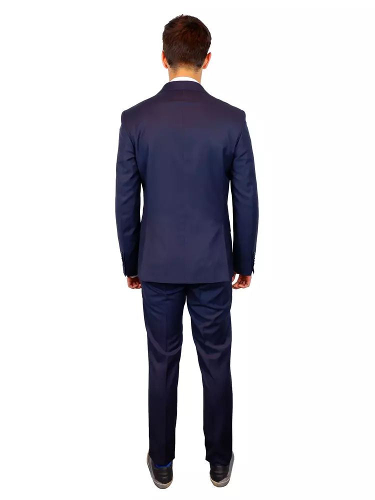 Made in Italy Elegant Italian Wool Suit in Classic Blue